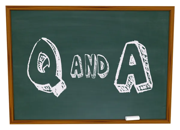 Pytania i odpowiedzi - tablica — Zdjęcie stockowe