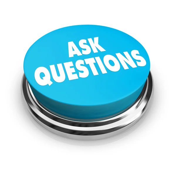 Hacer preguntas - Botón — Foto de Stock