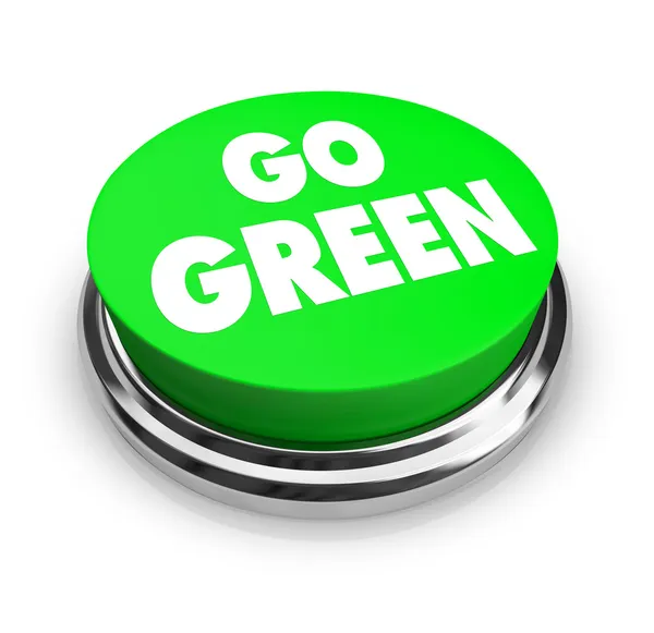 Зелена кнопка "Перехід" — стокове фото