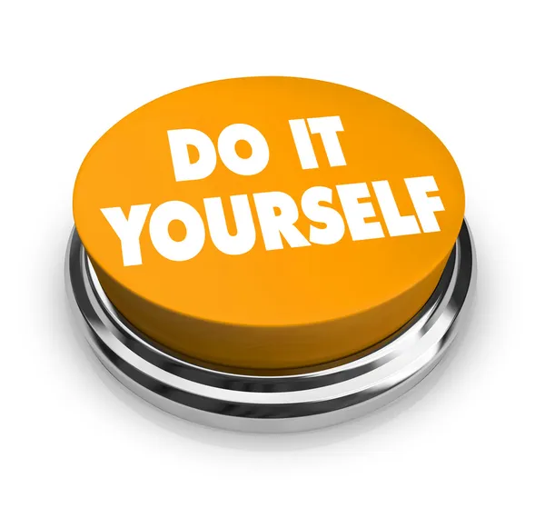 Doe-het-zelf - oranje knop — Stockfoto