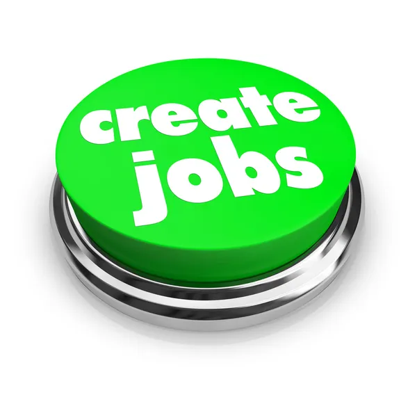 Кнопка создания рабочих мест — стоковое фото