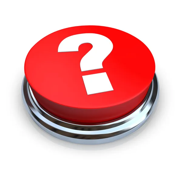 Botón de marca de pregunta - Rojo —  Fotos de Stock