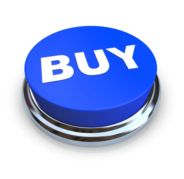 Botão Comprar - Azul — Fotografia de Stock