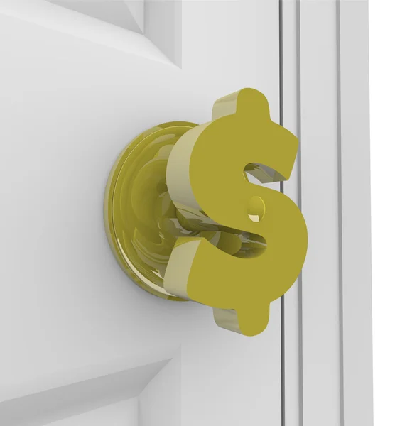 Dollar Sign - Doorknob — Stock Photo, Image