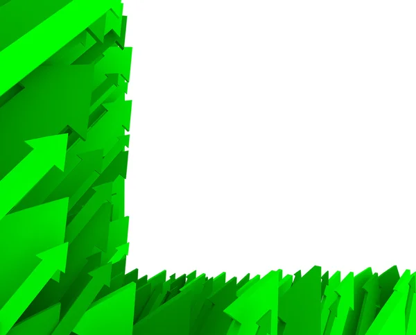 Зеленая стрелка фон - Частичный — стоковое фото