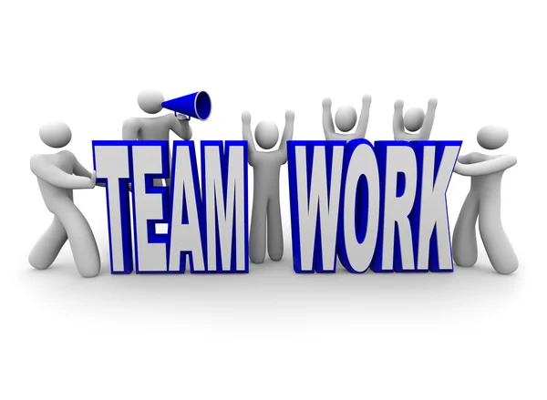 Team des Aufbaus Wort Teamwork — Stockfoto