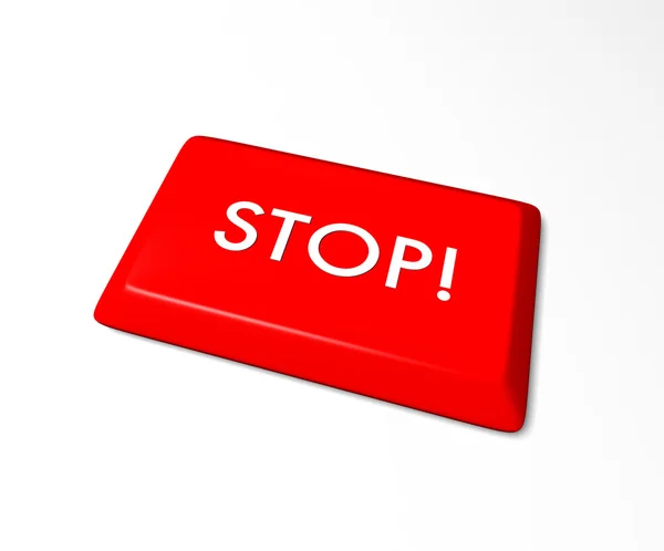 Stop Key - Isolato su bianco — Foto Stock