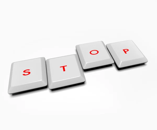 Computer-sleutels - stop — Stockfoto