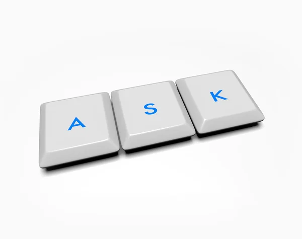 Computer-sleutels - vragen — Stockfoto