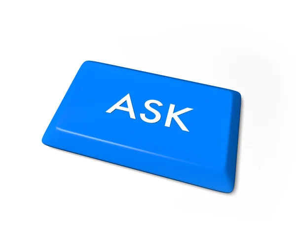 Ask Key - Isolated on White — Stock Photo, Image
