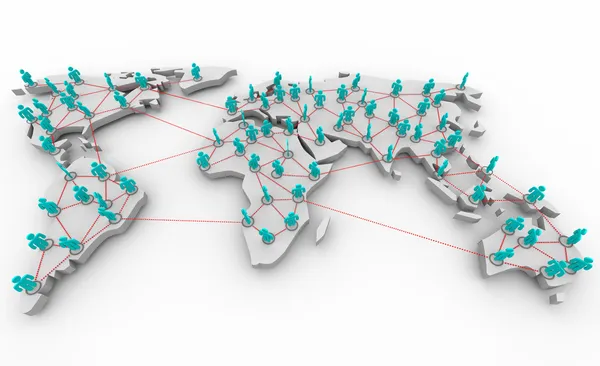 Globales Netzwerk von Stockbild