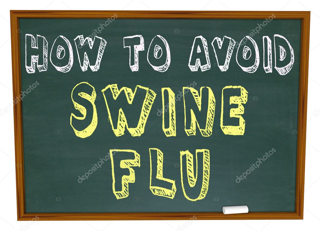 How to Avoid Swine Flu - Words on Chalkboard