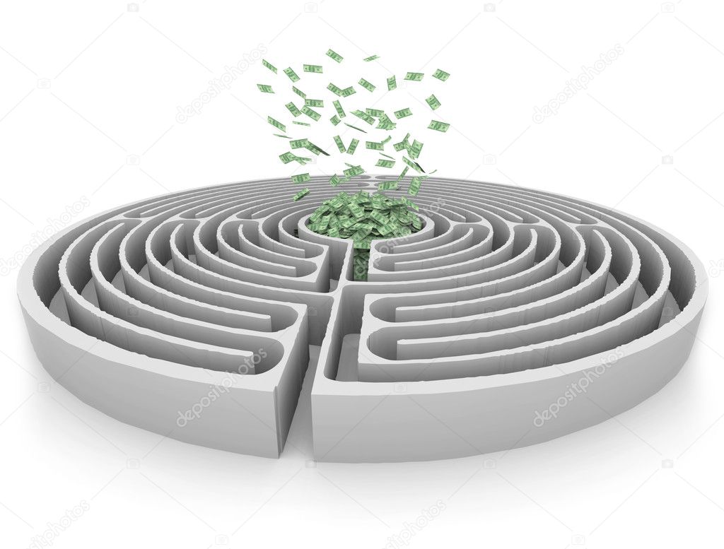 Money at the Center of a Maze
