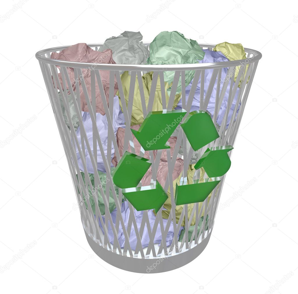 Recycle Bin - Colored Paper