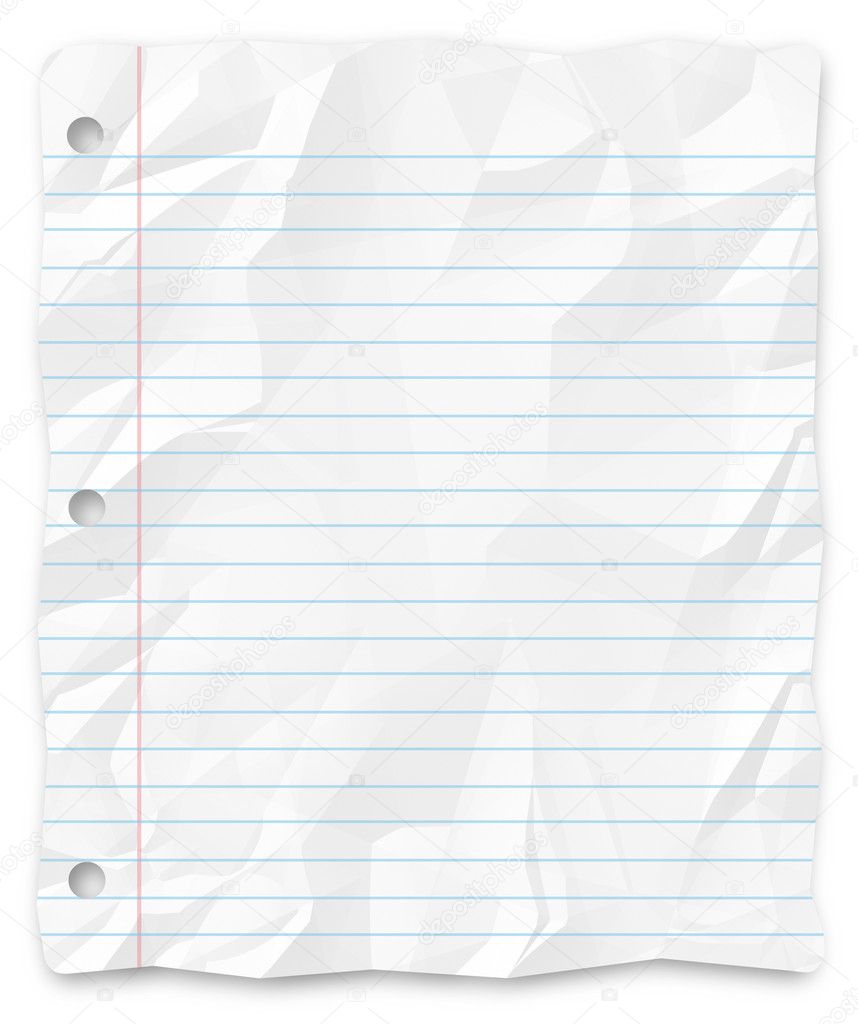 wrinkled lined paper background