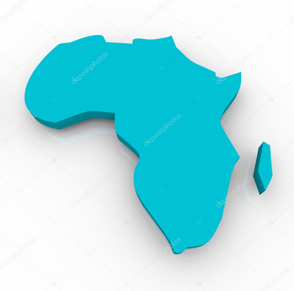 Map of Africa - Blue