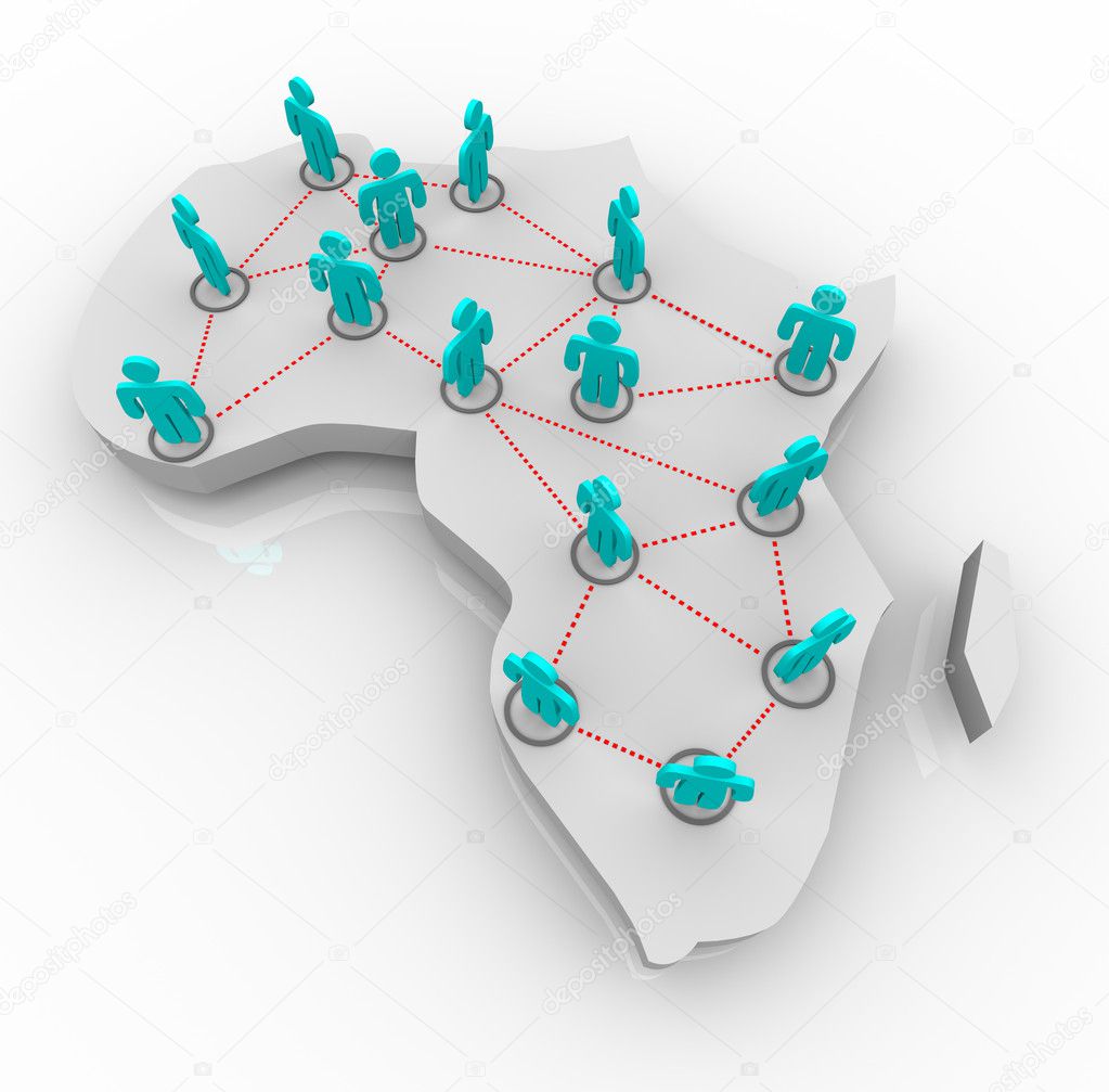Map of Africa - Network of