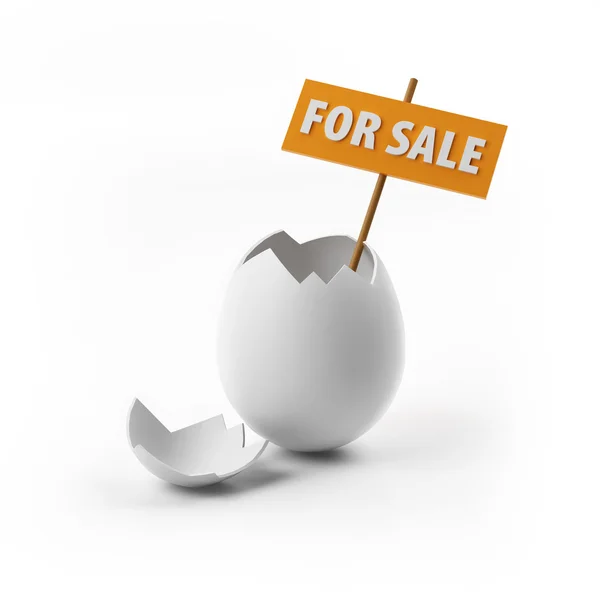 Uovo in vendita con percorso di ritaglio — Foto Stock