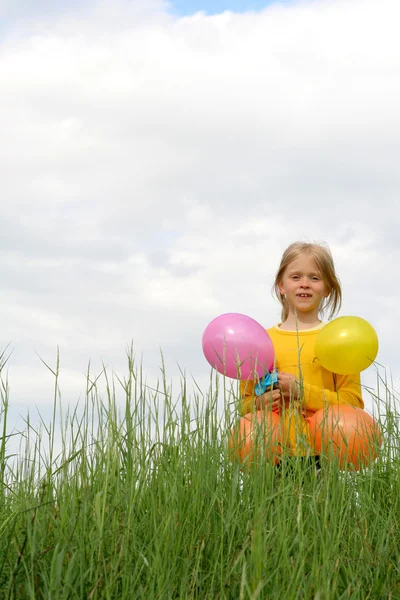 Children and balloons — Stock Photo, Image