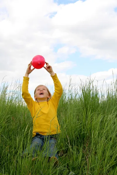 Bambini e palloncini — Foto Stock