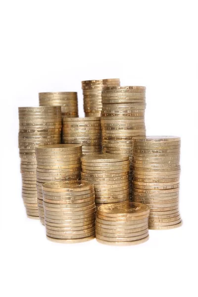 stock image Piles of coins