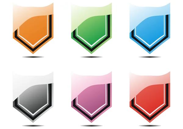 stock vector Colorful shields