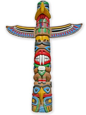 Totem isolated on white background. clipart