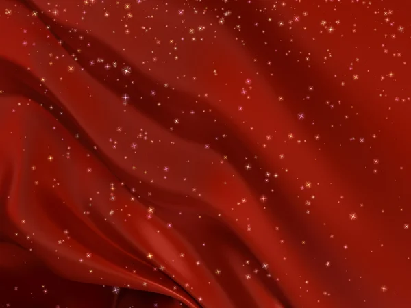 Красный атласный фон со звездами — стоковое фото