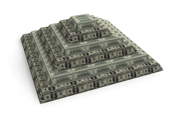 Пирамида финансового доллара — стоковое фото