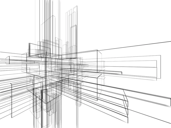 Estructura de alambre abstracta en fondo blanco —  Fotos de Stock