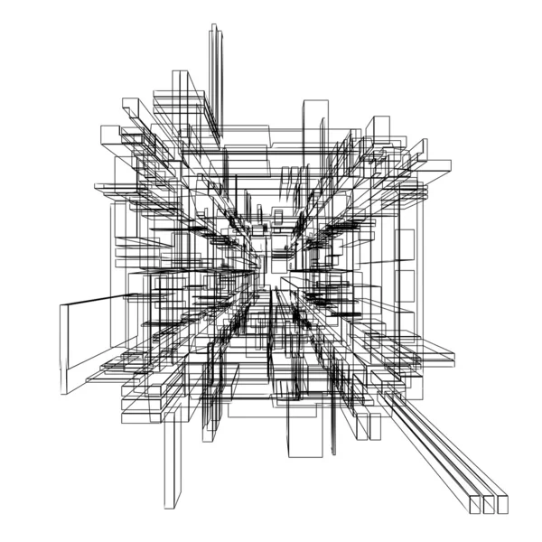 Abstract wireframe — Stock Photo, Image