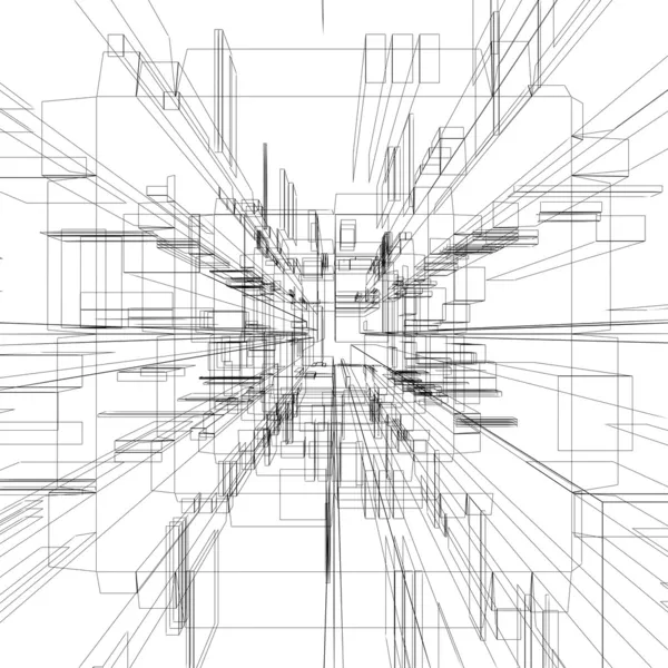 Estructura de alambre abstracta — Foto de Stock