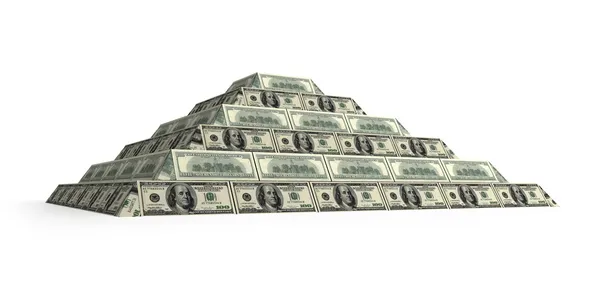 Pirâmide financeira do dólar Fotografias De Stock Royalty-Free