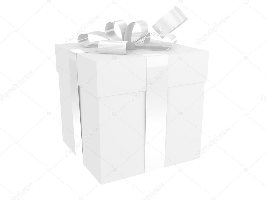 White present pack with bow and tag