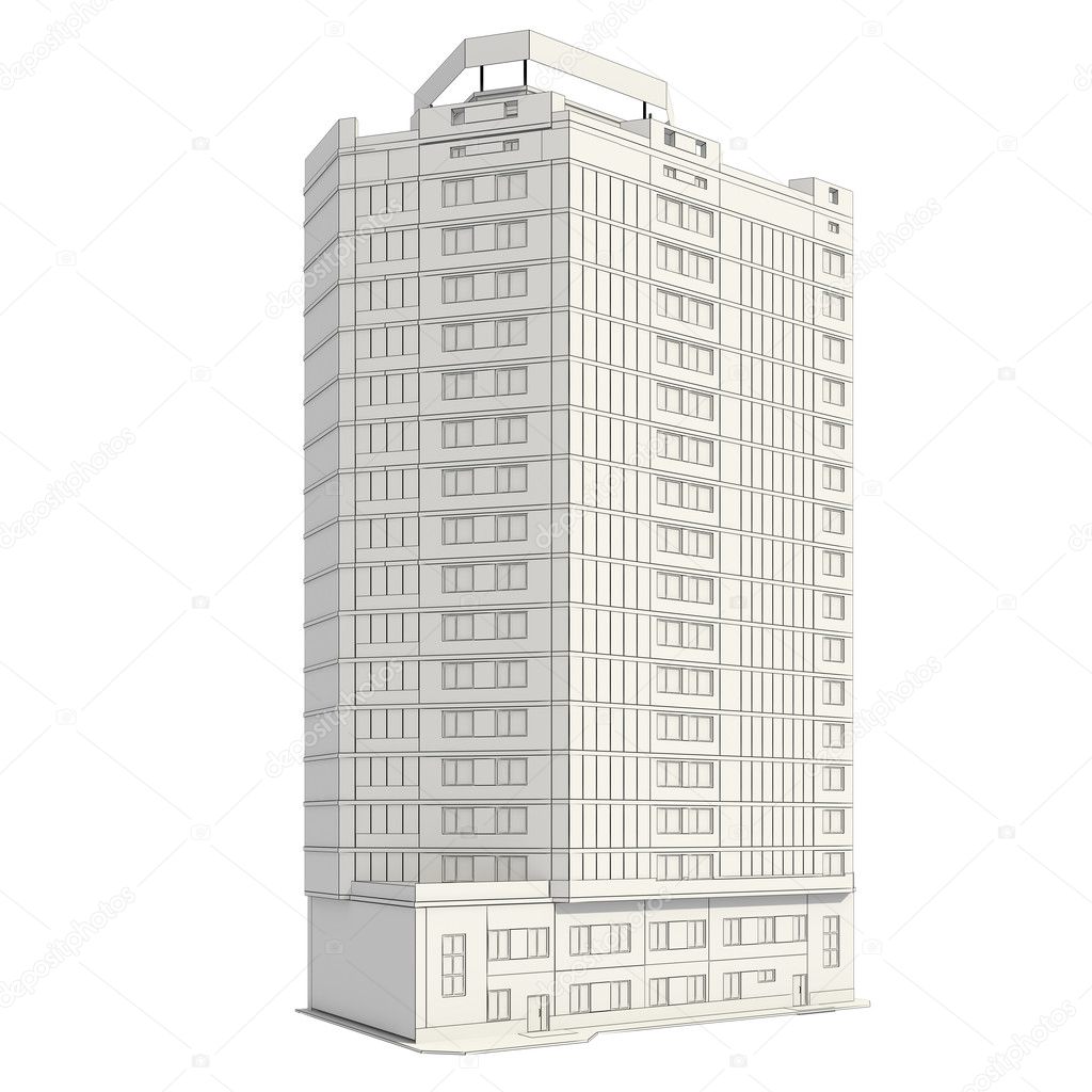 3D construction of office building