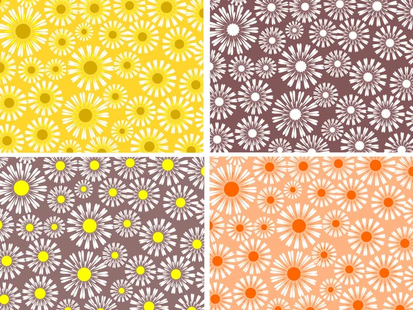 Four backgrounds flowers — Stock Photo, Image