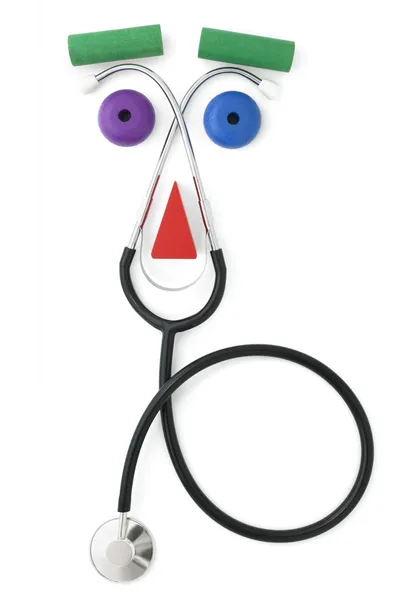 Šťastný dětský stetoskop — Stock fotografie
