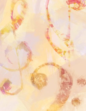 Music Symbol Background in Brush Strokes clipart