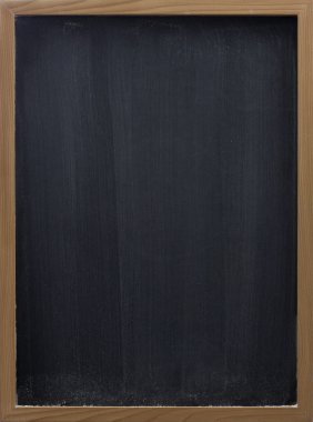 Blank blackboard with eraser smudges