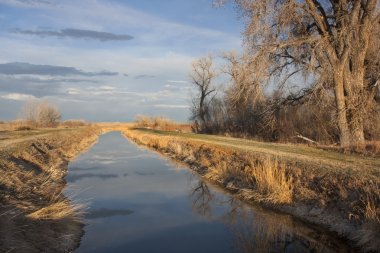 Irrigation channel in Colorado clipart