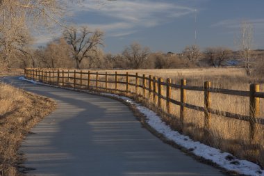 Bike trail in Colorado near Greeley clipart