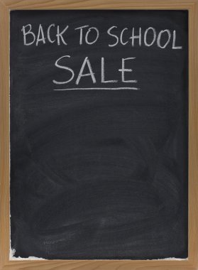 Back to schook sale blackboard sign clipart