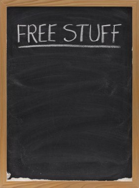 Free stuff text on blackboard clipart