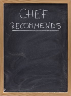 Chef recommends advertisement clipart