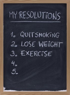 Quit smoking, exercise, loose weight clipart