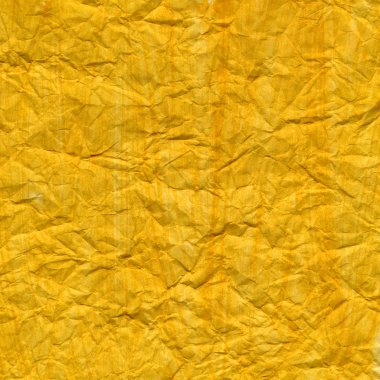 Crumpled yellow painted paper texture clipart