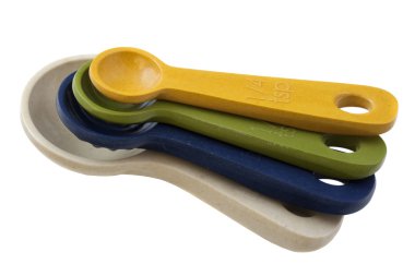 Set of kitchen measuring spoons clipart