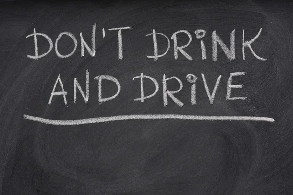 No beber y conducir advertencia — Foto de Stock