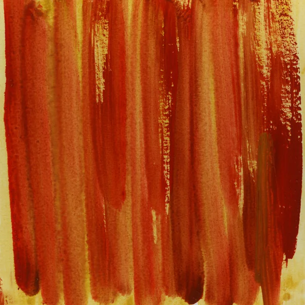Acuarela pintada a mano roja y amarilla — Foto de Stock