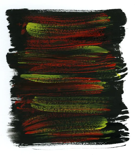 Gula, röda och svarta Akvarell — Stockfoto